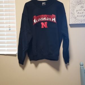 Black Nebraska crewneck large
